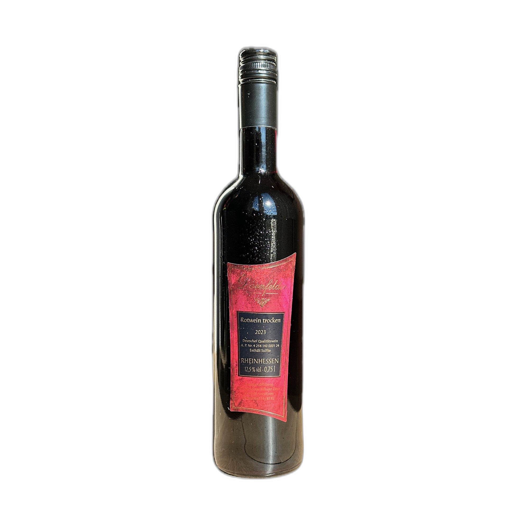 Flasche Rotwein trocken aus dem Weingut Zaun
